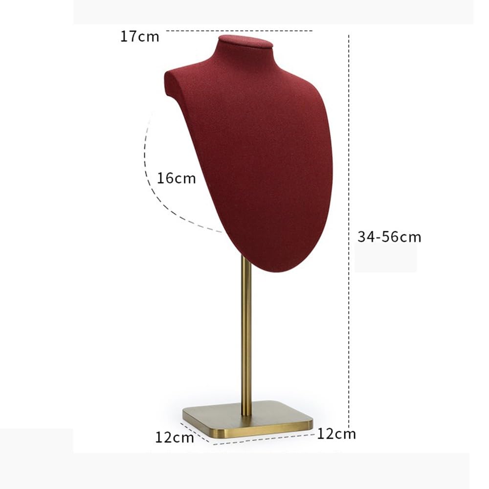 Schmuckständer Schmuck-Display-Set aus rotem Samt, Büste und Ringständer | Thekenschaufenster