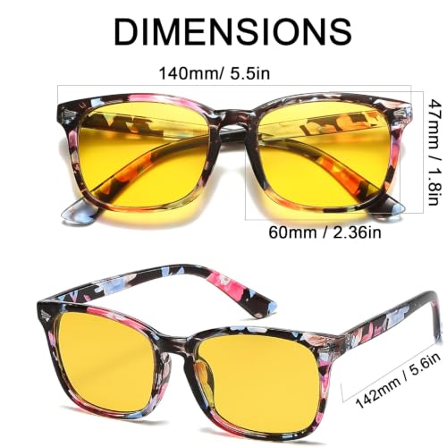 Image of Night Night Glasses Polarized for Women Men (2 Pack) | Nighttime Vision Glasses with Yellow Lens Anti Glare