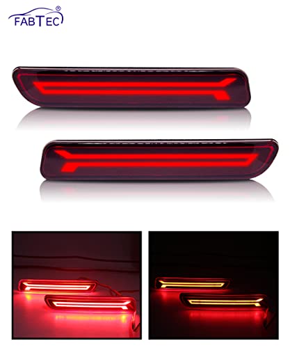 Image of FABTEC Car LED Imported Moving Matrix Reflector Rear Bumper Brake Light Compatible for Baleno, Brezza, Ciaz, Ertiga, Swift Dzire, Scross, SX4, WagonR (Matrix Running Type B) (Red) Set of 2