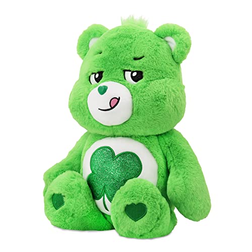 Care Bears 18" Plush - Good Luck Bear With Glitter Belly Badge - Soft Huggable Material! #TOP3