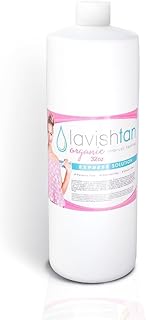 Rapid Spray Tan Solution For Sunless Organic Tanning Machines - Bronzed Customizable Natural Light, Medium or Ultra Dark Color Results. Lavish Tan is Voted #1 Spray Tan Product in U.S.A.- 32oz