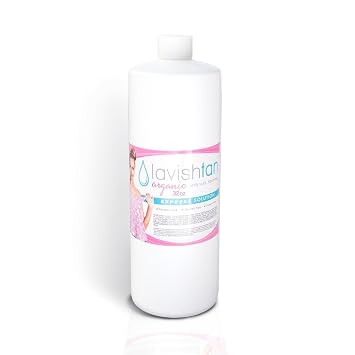 Rapid Spray Tan Solution For Sunless Organic Tanning Machines - Bronzed Customizable Natural Light, Medium or Ultra Dark Color Results. Lavish Tan is Voted #1 Spray Tan Product in U.S.A.- 32oz