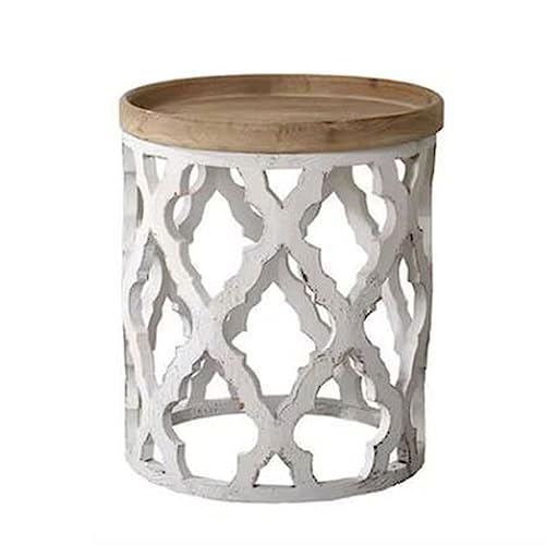 eexbz Sofa Round Side Table, Round Accent End Table, 19.6