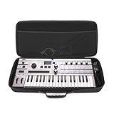 Analog Cases PULSE Case para Korg MicroKorg/MicroKorg XL+ o sintetizadores comparables (estuche de transporte de EVA/nylon moldeado, asa de primera clase), Negro
