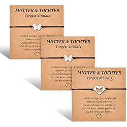 BOCHOI Pulsera para madre e hija Pinky Promise Matching Wish pulsera para mujeres niñas joyas regalo, 11 inch, Nailon