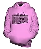 retro 11 concord high  Candymix Rétro Boombox Lecteur De Cassettes Unisexe Sweat-Shirt à Capuche Enfant Garçon Fille, Taille 9-11 Ans, Couleur Rose