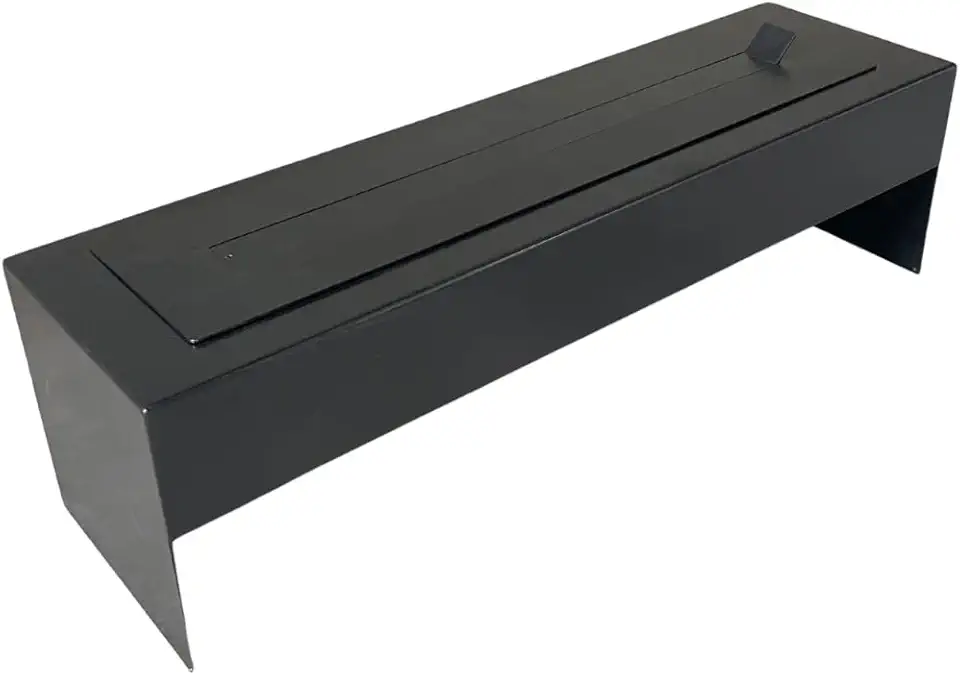 Lareira Ecológica Industrial Portátil Preta com 70 cm