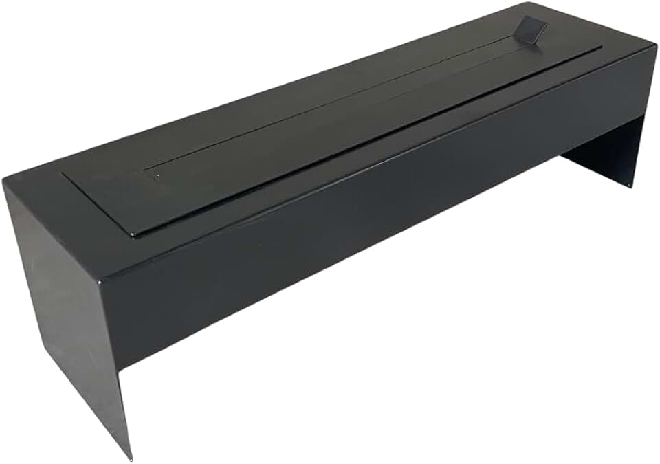 Lareira Ecológica Industrial Portátil Preta com 70 cm