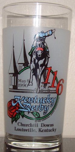1990 Kentucky Derby Commemerative Glass, 116th Running
