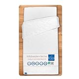 LINEA by böhmerwald - nature - Wildseide sommerleicht, 135x200, 100% Wildseide, Weiß, Allergiker geeignet, waschbar bis 40°C, in Deutschland produziert