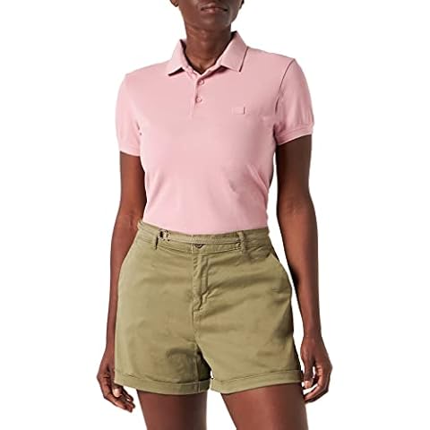 Springfield Damen Pantalones Cortos Chino CINTURON Shorts, Khaki Cover