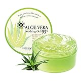 SKINFOOD Aloe Vera 93% Soothing Gel 10.1 fl.oz. (300ml) - Hydrates & Heals Dry Skin - Sunbrun Relief, Razor Bumps, Rash & Dandruff Relief - Aloe Vera Gel for Face and Body - Aloe Vera Soothing Gel