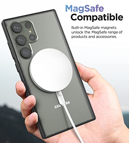 Encased Capa transparente projetada para Samsung Galaxy S23 ultra magnética com suporte de telefone