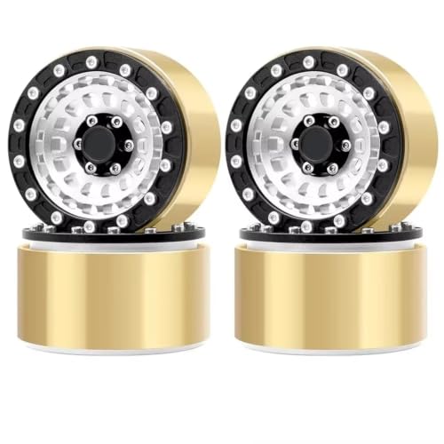 Jantes RC 1.9 Pouces Beadlock argent accessoires de mise à niveau Axial SCX10 TRX4