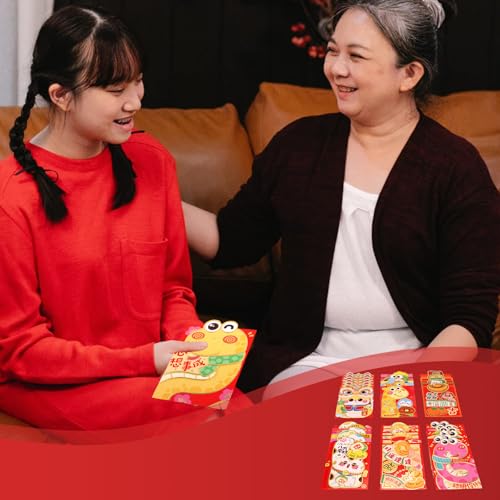 36/72pcs Chinese Red Envelopes Year of The Rabbit Lucky Money Red Packet Hong Bao for New Year 2023