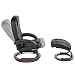 TecTake Sillón De Relax con Puff TV Reclinable con Escabel Polipiel Negro