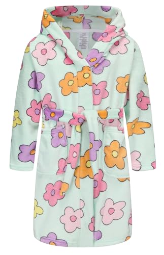 Image of Girls Soft Fleece Robes Plush Hooded Bathrobes Sleepwear for Kids 2-16 Years