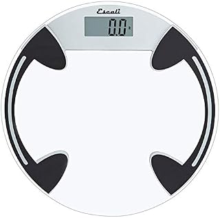 Escali B180RC Classic Glass Bathroom Body Scale, LCD Digital Display, 400lb Capacity, Clear