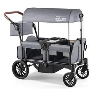 Harppa Rori Wagon Stroller for 2 Kids, 8''/12'' All-Terrain Wheels