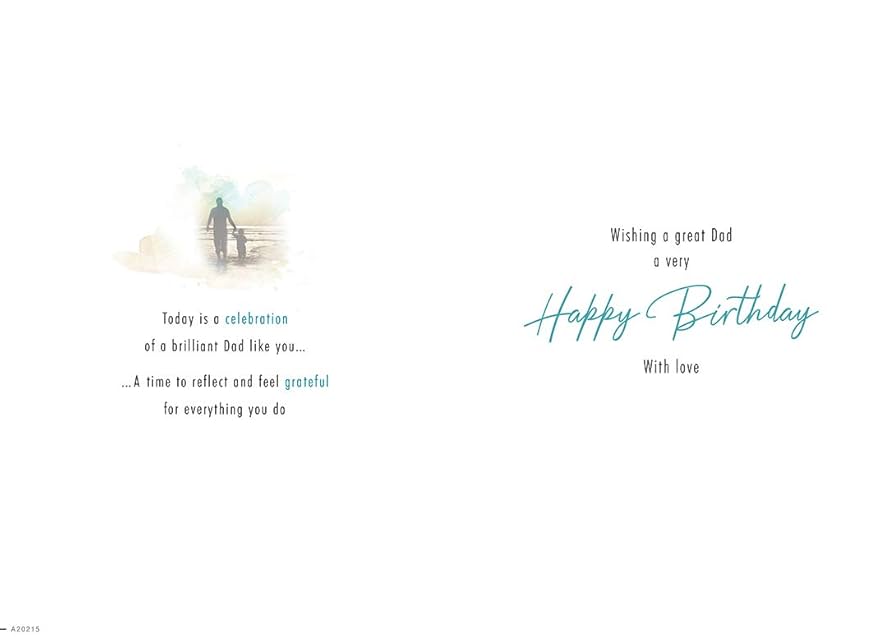 Piccadilly Carte D'anniversaire Pour Papa - 9 X 15 Cm