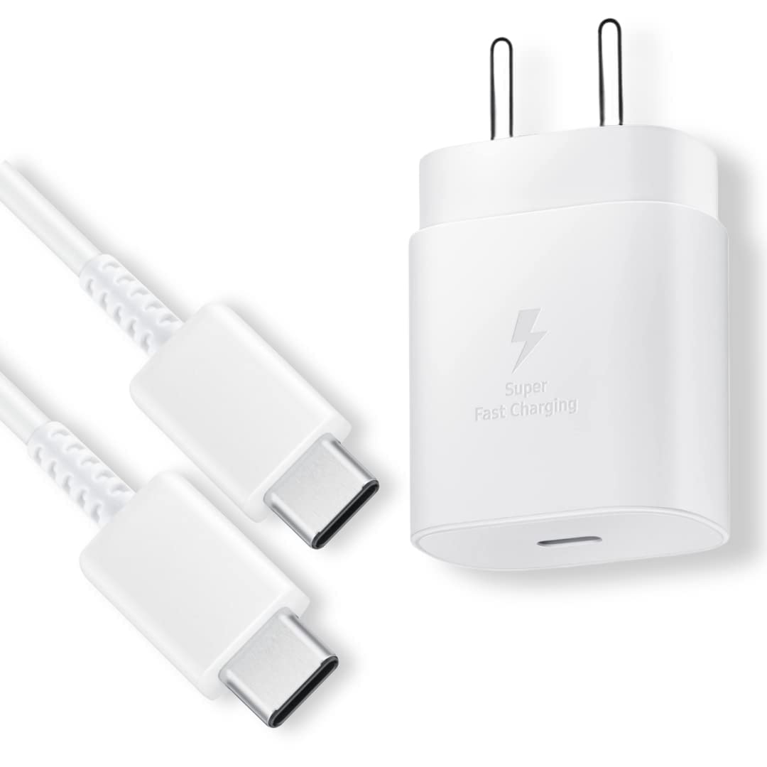Original 25W Super Fast Charger Smartphone Compatible for Samsung Galaxy S21/S21+/S21 Ultra/S20/S20+/S20 Ultra/ M51/M42/F23 5G/M53 5G/M52 5G/M33 - (White) (B0BZ57CHWT) Amazon Price History, Amazon Price Tracker