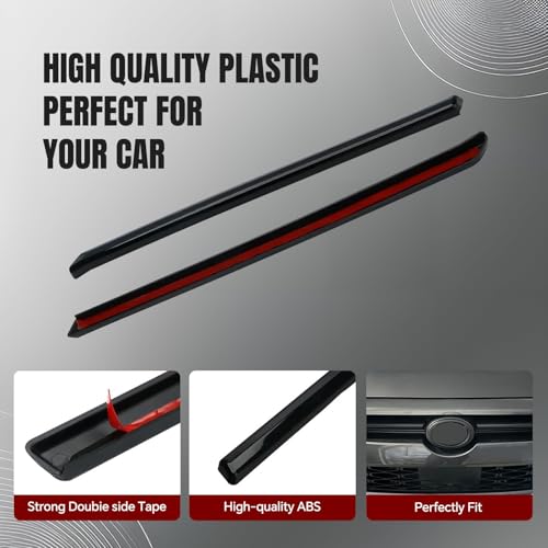 Image of Front Center Grill Insert Cover Trim Compatible with 2024 2023 2022 2021 2020 Toyota 4Runner TRD Pro Sport Accessories ABS Middle Grille Insert Cover Strips Matte Black 4runner Blackout Emblem kit