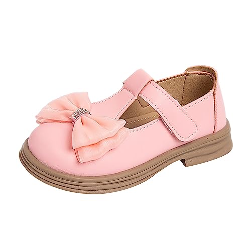 Kid Shoe Girl's Shoes Bow Design Leather Sandals Prom With Skirt Wearing Dance Shoes Sliders Sandals