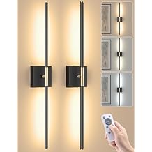 7800mAh Battery Operated Wall Sconces Set of Two, 34 Rechargeable Wall Sconces with Remote, 360 Rotatable Battery Wall Sconce Decor, Wireless Wall Lights for Bedroom, Living RoomBlack Gold