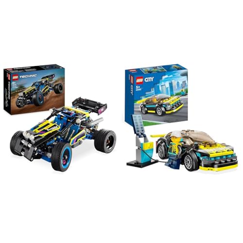 LEGO Technic Off-Road Race Buggy, Car Vehicle Toy for Boys and Girls aged 8 Plus Years Old & City Electric Sports Car Toy for 5 Plus Years Old Boys and Girls, Race Car for Kids Set