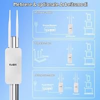 Outdoor WLAN Access Point, AC1200 Dualband Wireless WiFi Access Point, wetterfester 1200Mbit/s WLAN Verstärker Repeater unterstützt Solarenergie&POE-Versorgung, Repeater/AP/Router Modi,100Mbps WAN/LAN – Ansicht 5
