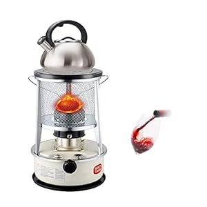 Draagbare duurzame kerosine kachelkachels, niet-elektrische olieverwarming voor binnen buiten camping kokend water, grote capaciteit kerosine ovenbrander 4.6L/6L 10000 BTU Kerosine Heater