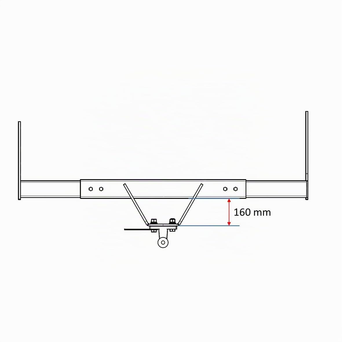 Attelage de remorque universel variable - pour campeur, camping-car, caravane, tombereau, un camione, voiture de livraison (avec kit électrique 7 broches)