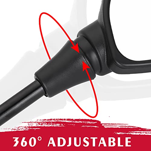 Universal Motorcycle Mirrors, Convex Handlebar Rear View Side Mirror With 10Mm Bolt, Handle Bar Mount Clamp Compatible With Cruiser, Suzuki, Honda, Victory And More (Carbon Fibre) #TOP4