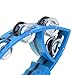 Eujgoov Plastic Hand Tambourine Bell, Fish Shaped Double Row Jingles Music Rhythm Tools(blue)
