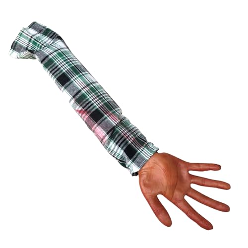 Brazo Falso Halloween – 22.44 Pulgadas Accesorio Terror | PVC Decoración Encantada – Brazo artificial realista de tela & algodón PP, suave y reutilizable, ideal para disfraces y decoraciones espeluzna