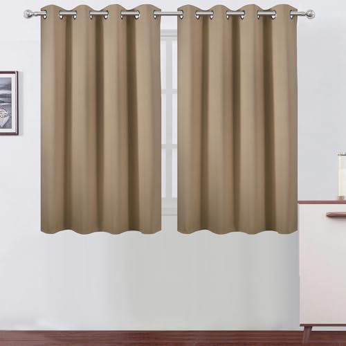 Image of LEMOMO Natural Thermal Blackout Curtains /52 x 45 Inch /Set of 2 Panels Room Darkening Curtains
