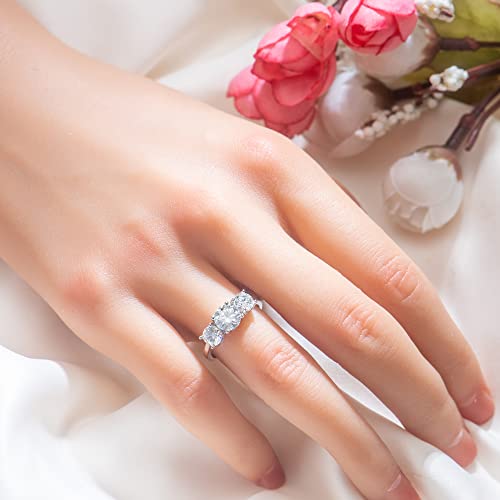 SecreTalk 2ct Moissanite Engagement Wedding Ring for Women, 925 Sterling Silver D Color VVS Promise Ring with Certificate of Authenticity2
