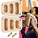 QSLKI 2PCS Klettern Hangboard, Doppelseitig rutschfest Tragbar, Multifunktionales Finger-Trainingsbrett, Hangboard Klettern, Fingerboard Aus Holz Indoors Und Outdoors, Kletterboard Den Klettergriff
