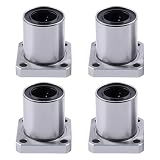 Roulements à billes linéaires à bride carrée LMK10UU, diamètre intérieur 10 mm, diamètre extérieur 19 mm, longueur 29 mm avec joint en caoutchouc double face pour CNC, imprimante 3D 4 pièces