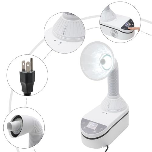 Aspiradora para uñas con ventilación y luz LED miniatura 4