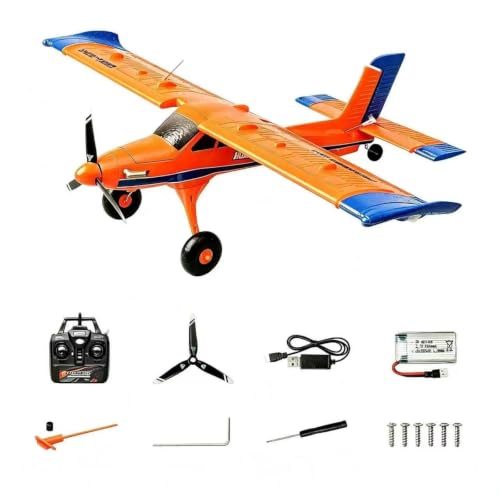 Image of QIDI-590 4CH Brushless RC Airplane, Draco Fixed Wing Glider, Orange