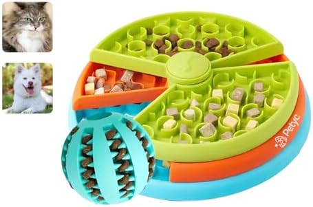 Kit Comedouro Labirinto 3 Níveis + Bolinha Porta-Petisco PETYC Pa...
