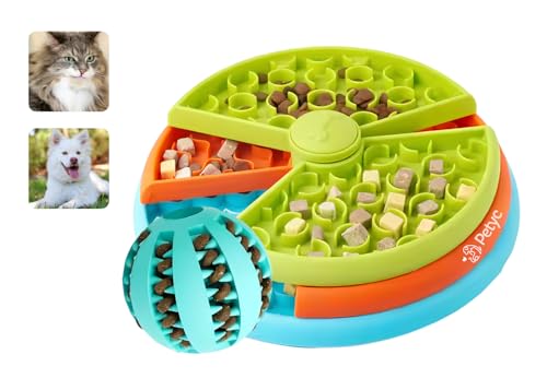 Kit Comedouro Labirinto 3 Níveis + Bolinha Porta-Petisco PETYC Pa...