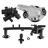 maXpeedingrods Water Pump Coolant Pipe with Sensor Thermostat Kit for Jaguar F-Pace F-Type XF XFR XJ XJR XK XKR for Land Rover LR4 Replacement # LR018273 LR097165