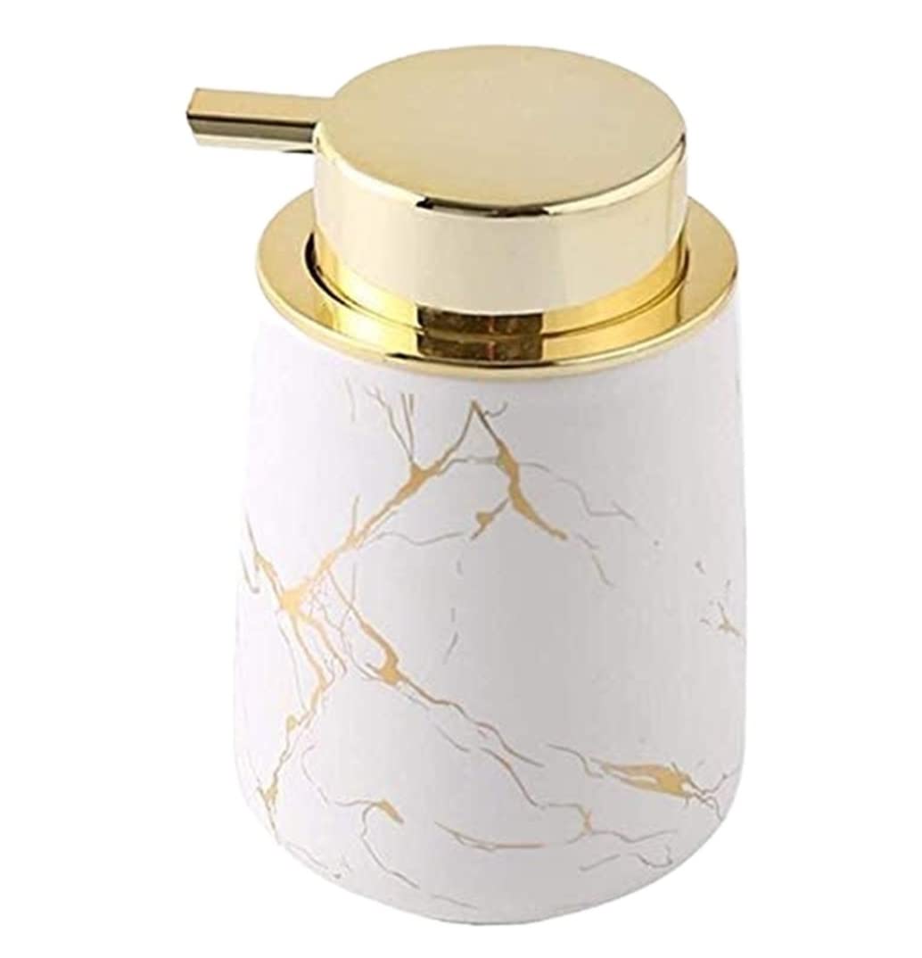 Dispenser Sapone Erogatore Sapone Dispenser Di Sapone Per Lozione In Ceramica, Cucina Moderna Per Bagno Con Dispenser Di Sapone Liquido Ricaricabile Dosatore Sapone Dispenser di Sapone ( Color : White