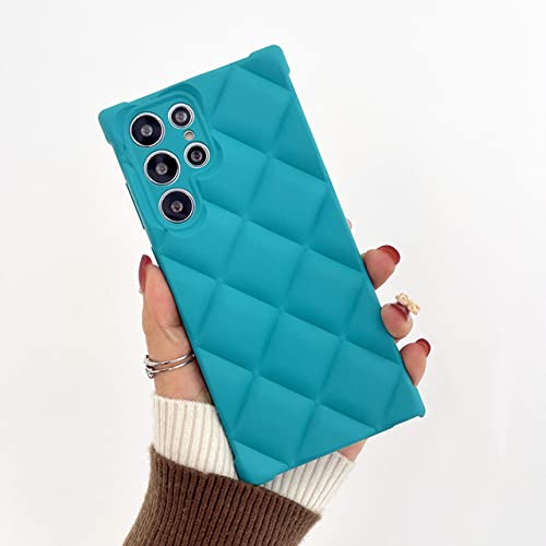 Coque Samsung S21 Ultra silicone vert mat à motif losanges diamants
