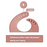 PandaEar Silicone Bibs for Babies Toddlers Girls| Adjustable Waterproof BPA Free Soft Durable Bibs for eating with Large Pocket Food Catcher - Image 3