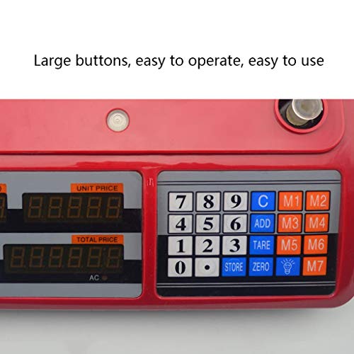 Báscula digital industrial 30kg con pantalla LCD roja miniatura 4