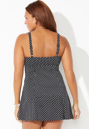 Swimsuits For All Women's Squareneck Swimdress (Plus2