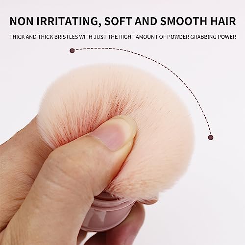 Soft Powder Makeup Brush for Face,Blusher Brush for Cheeks Kabuki Brush Bronzer Brush for Powders Blush Foundation Make up Pressed Powder (Pink) - Image 5
